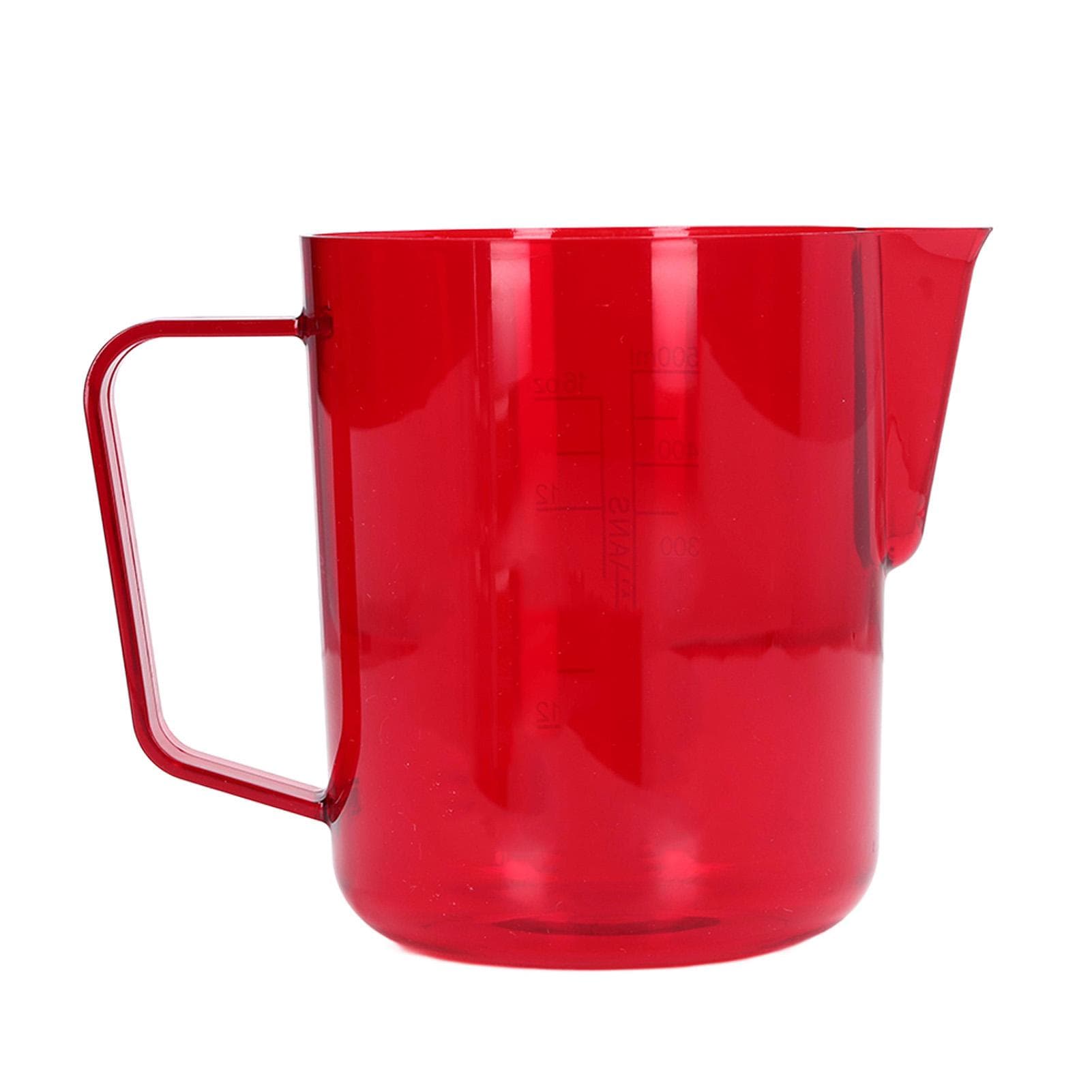 600ml Acrylic Coffee Pitcher Cup With Eagle Mouth Type Water Outlet Anti Break Frothing PitcherRed L(for 6.5-9kg) red