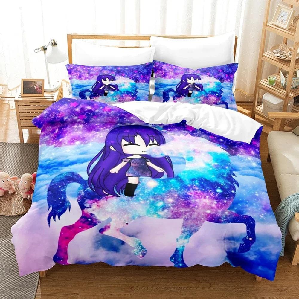 3D Anime The Gacha Girl Bedding Sets Duvet Cover Set With Pillowcase Twin Full Queen King Bedclothes Bed Linen For Home Textiles 70x133cm 2pcs