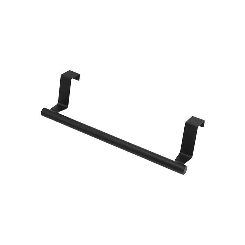 Stainless Steel Towel Rack Bathroom Towel Holder Stand Kitchen Cabinet Door Hanging Organizer Shelf Wall Mounted Towel Bar S black