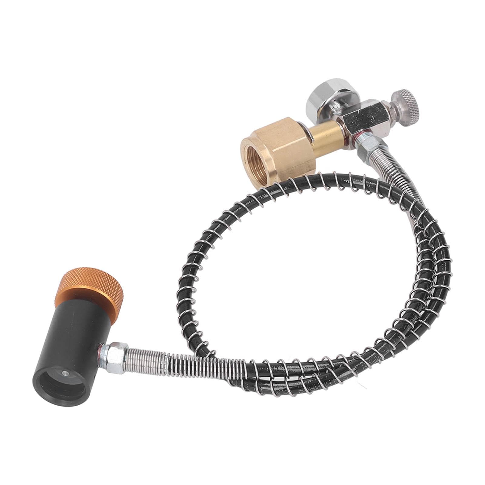 Soda Remote Hose CO2 Tank Cylinder Refilling Adapter with 24 Inches High Pressure Hose for Soda Can