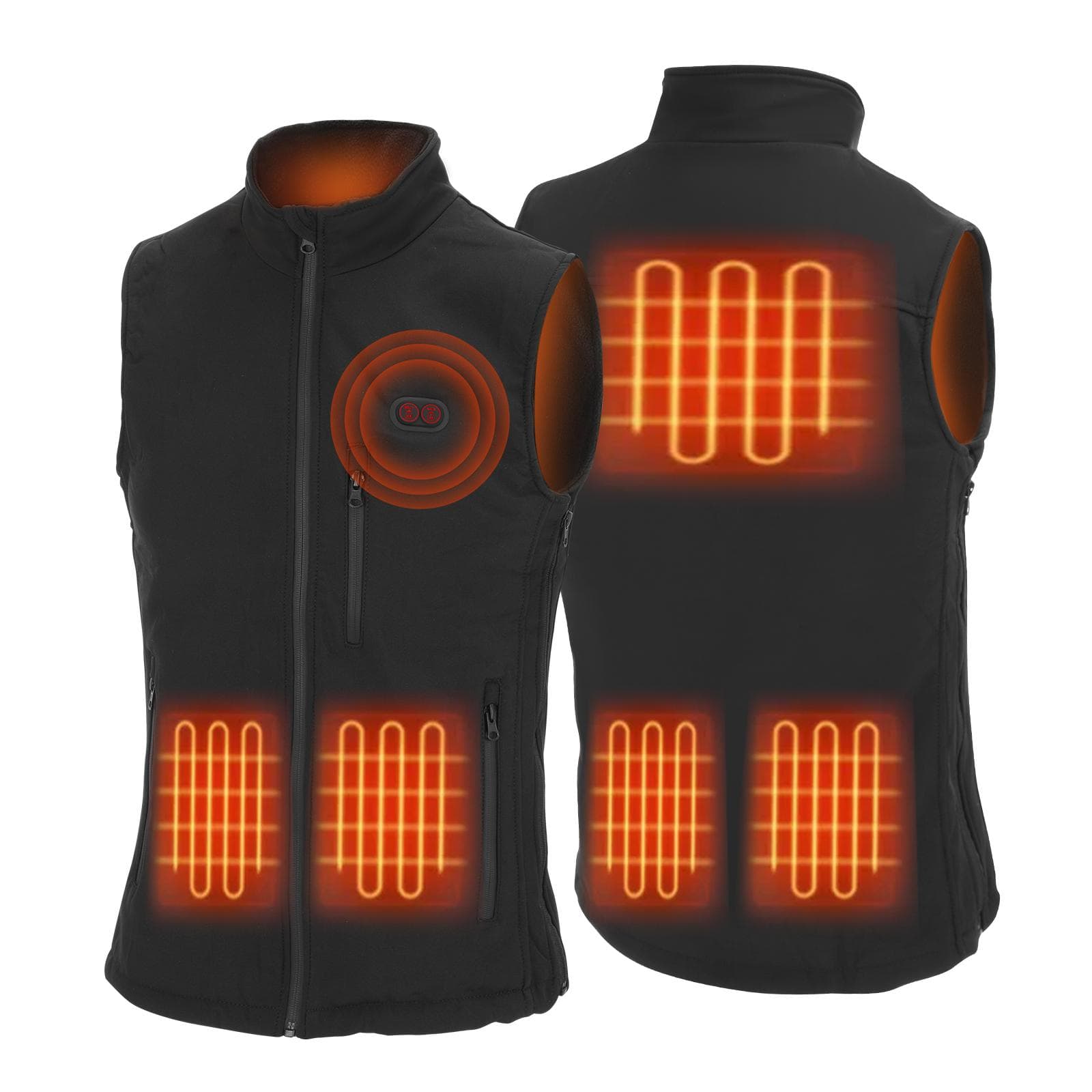 TOMSHOO Heated Vest Men s Women s Heated Vest Adjustable Warm Vest Electrical Heating Clothing XL