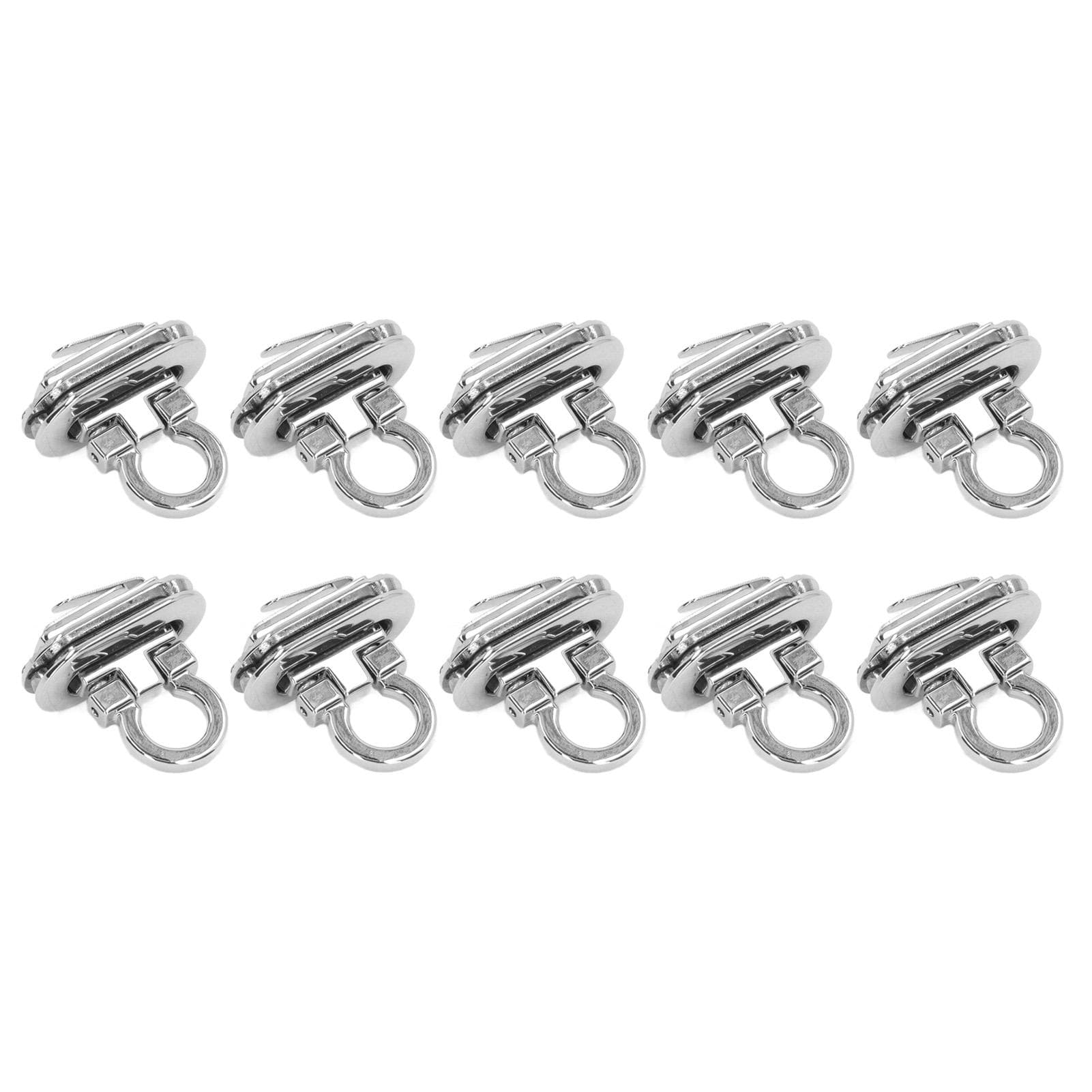 10PCS Bag Twist Lock Alloy Turn Lock Clasp Purse Closure Latches Handbag Fastener Silver Color