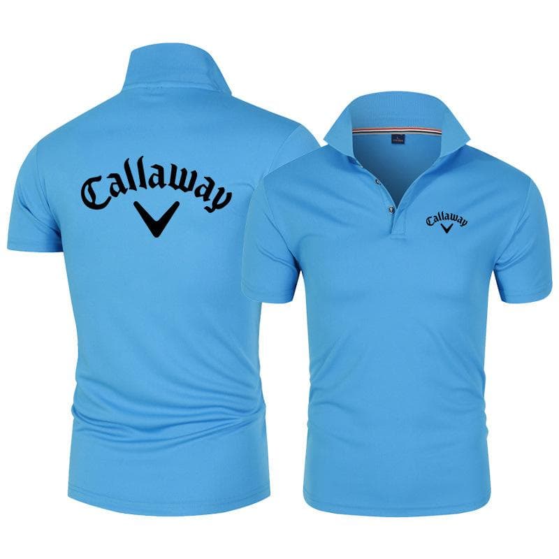 2023 Men's Golf Polo Shirt Summer classic short sleeve men's cotton casual golf brand blazer 4XL blue