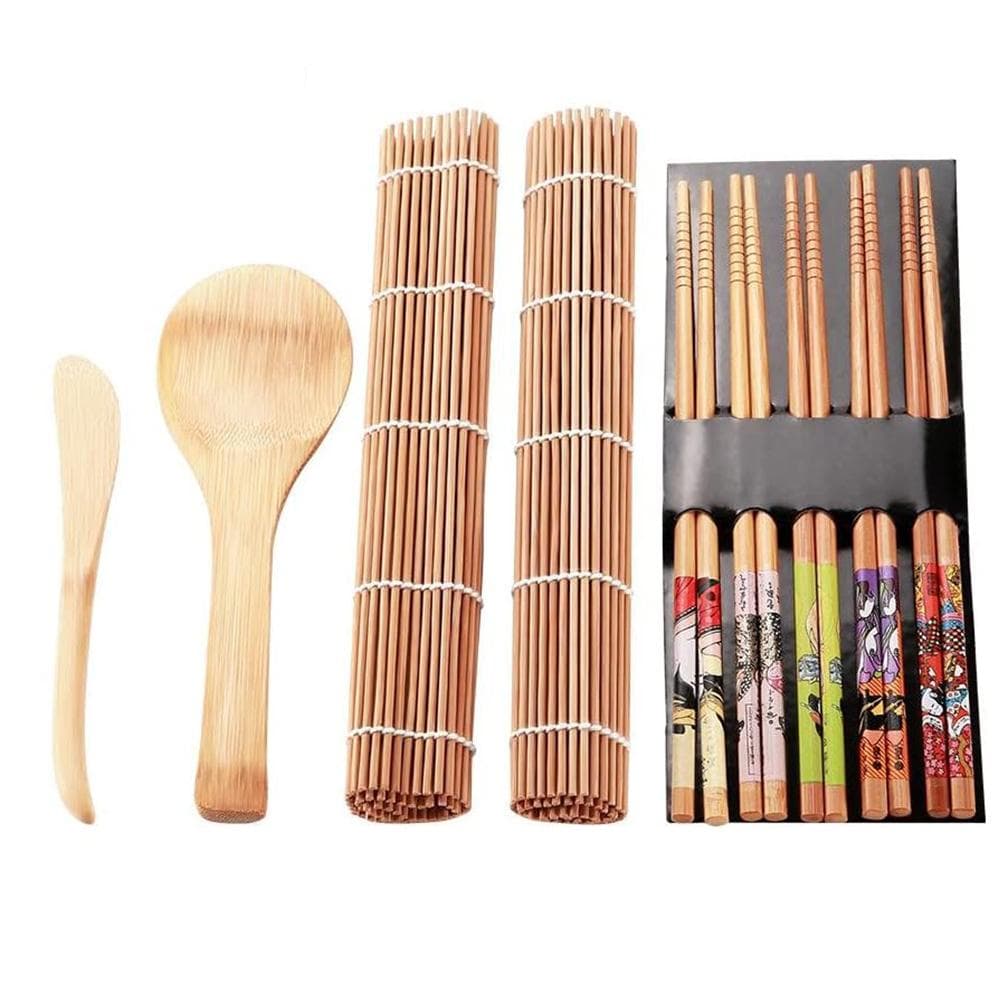 13Pcs/set Bamboo Sushi Making Kit Family Office Party Homemade Sushi Gadget For Food Lovers