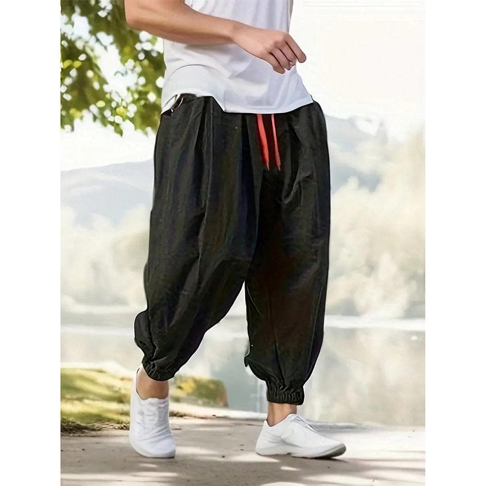 New Casual Pants Men's Bloomers Loose Trousers Men's Wide-leg Harunt Small Feet Long Trousers 5XL