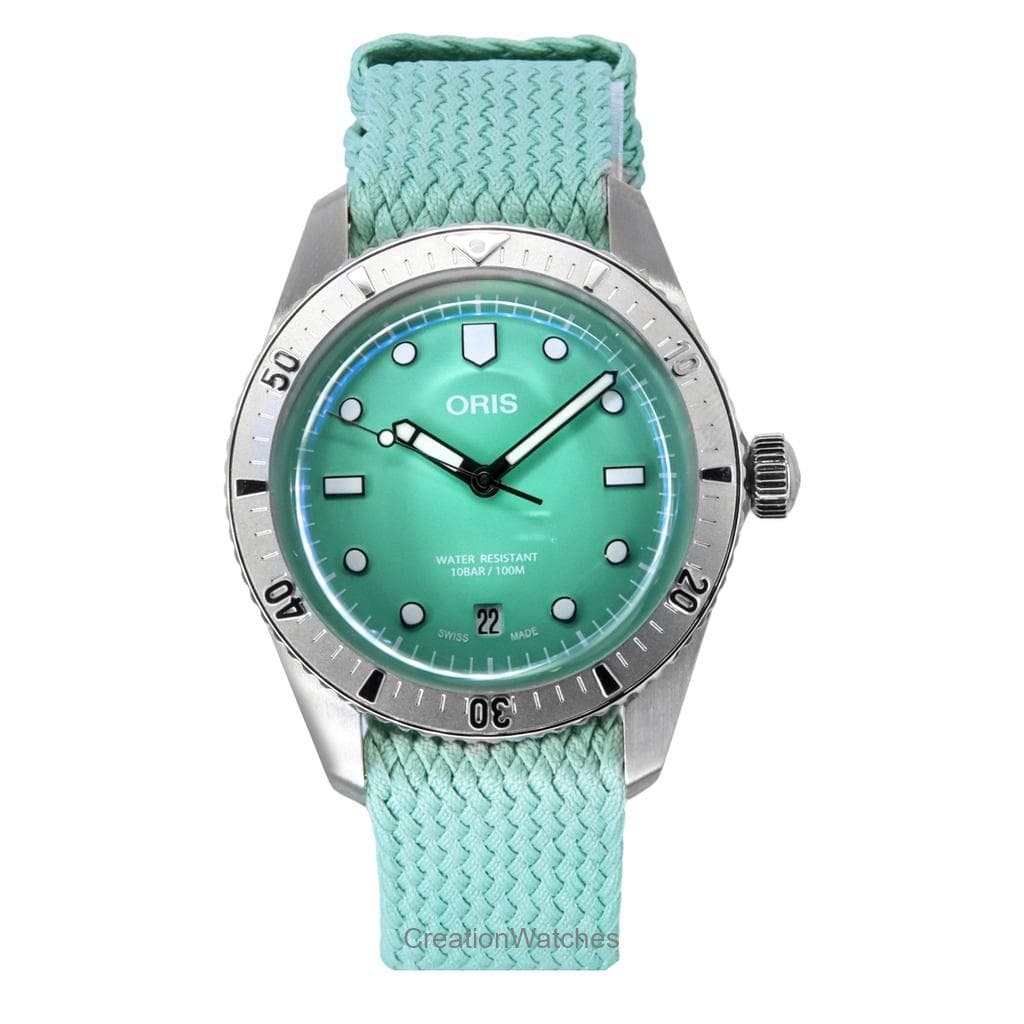 Oris Divers Sixty-Five Cotton Candy Mint Green Dial Automatic 01-733-7771-4057-07-3-19-03S 100M Unisex Watch mint green