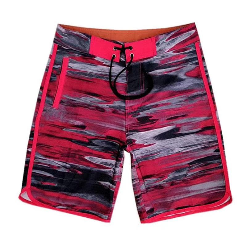 Men's Quick-Dry Elastic Beach Surf Shorts - Muscle Fit for Bodybuilding & Competition 34