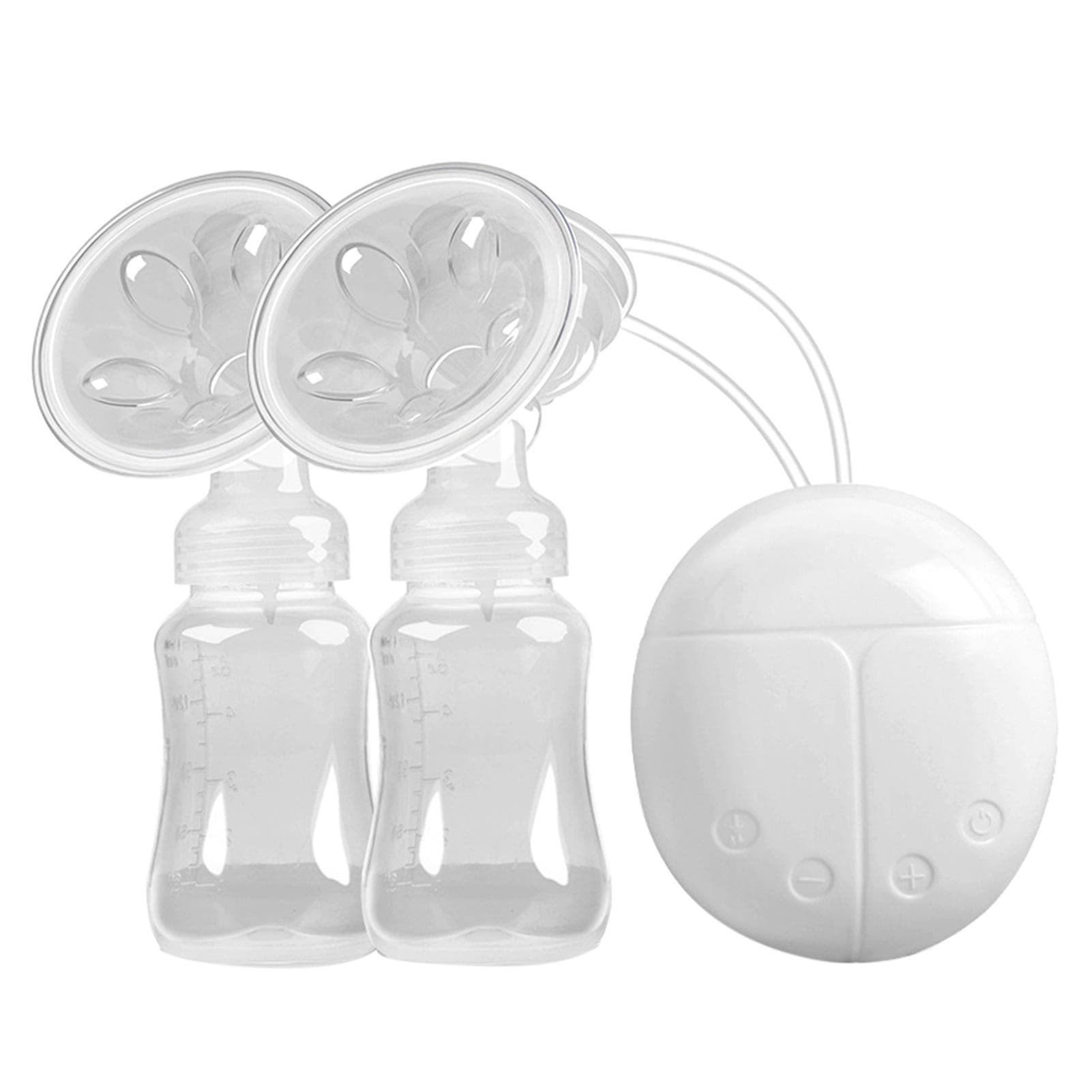 Electric Double Breast-Pump Portable Ultra Low Noise Anti-Reflux Comfortable Pumping Breastfeeding transparent