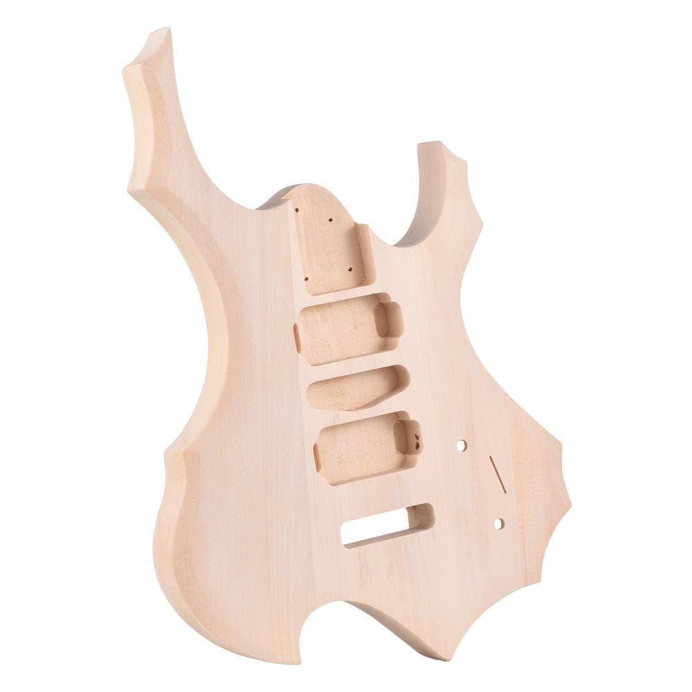 DIY Electric Guitar Unfinished Body Guitar Barrel Blank Wooden Guitar Body Replacement Parts 48.5x32.5x4cm