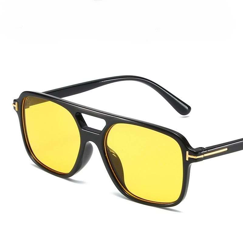 Fashion Square Sunglasses Women Vintage Frame Female Double Beam Sun Glasses Ocean Gradient Retro Designer Outdoor Oculos De Sol