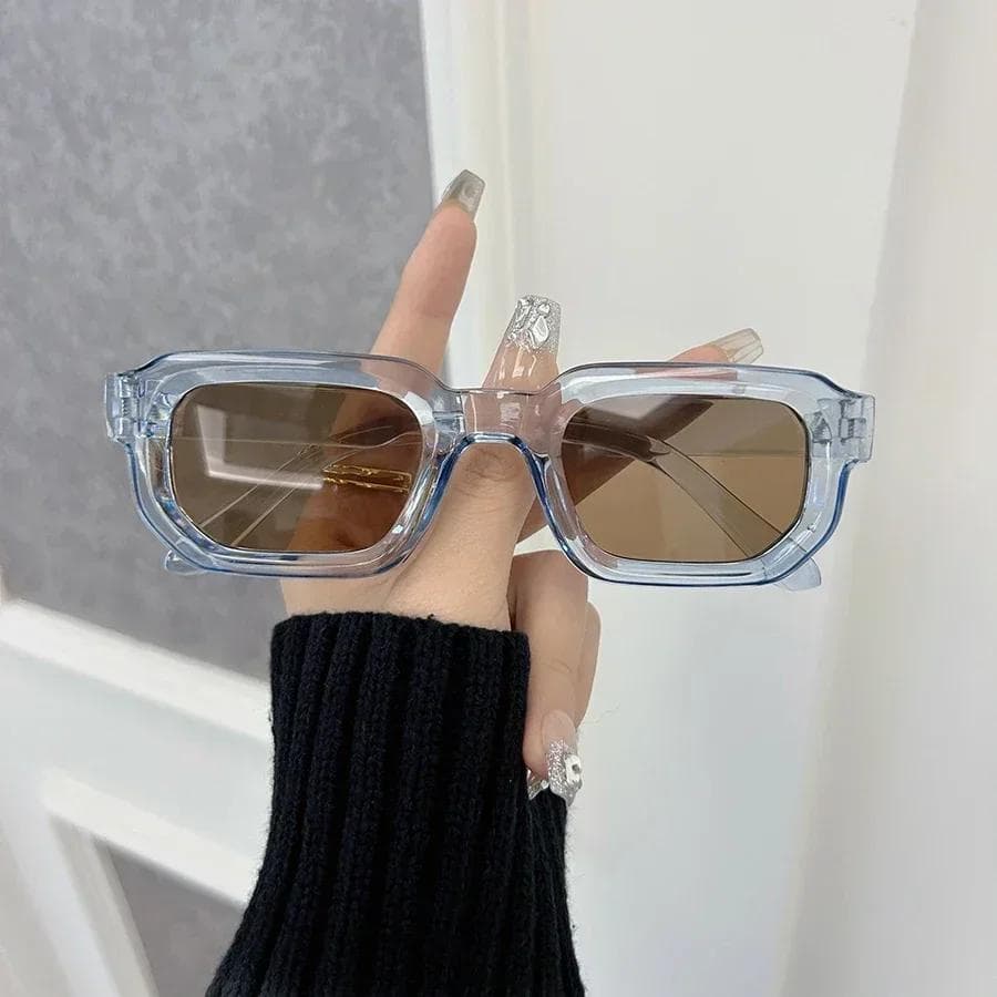 Cool Rectangle Sunglasses Women Men Fashion Designer Colorful Sun Glasses UV Protection Plastic Outdoor Eyewear Other