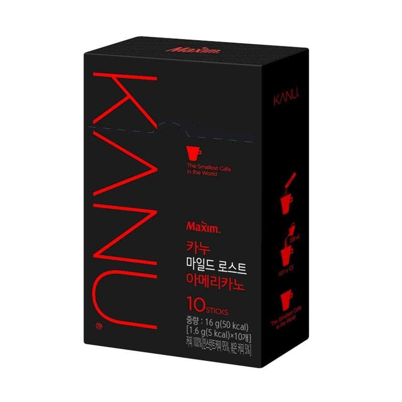 Dongsuh Maxim Kanu Mild Roast Americano In Regular Size (1.6g Each Sticks) 10