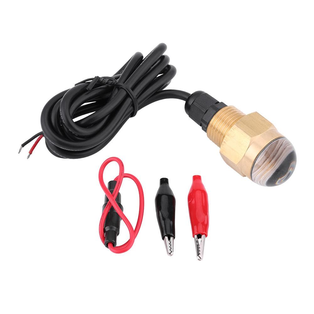 Marine Boat 12V Brass Glass Blue LED Underwater Light Lamp Drain Plug12 NPT Yacht Accessory