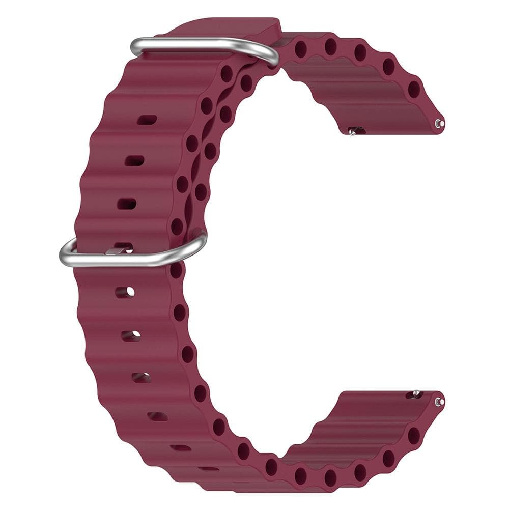 20mm 22mm Ocean Starp For Samsung Galaxy Watch 3 Active 2 Gear S3 Silicone Band for Huawei Watch GT 3/2 42mm 46mm 22mm Universal wine red