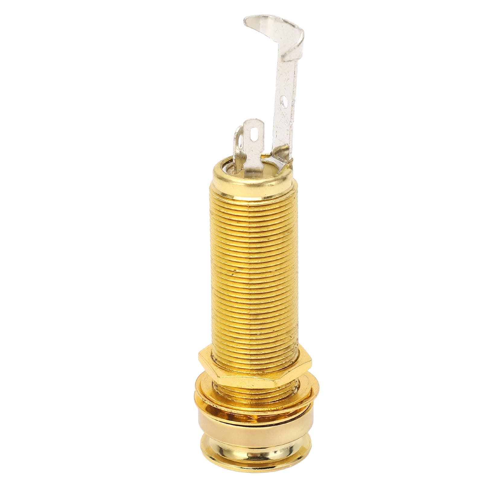 Guitar Bass Barrel Jack 14 Inch Reduce Noise Metal Cylinder Output Jack Socket for Electric gold