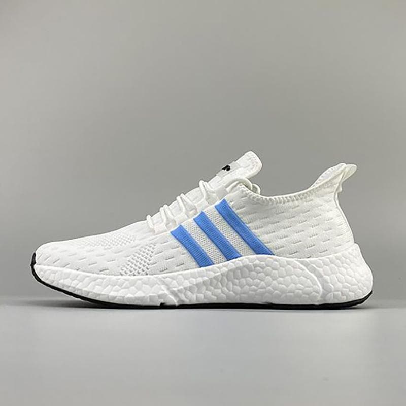 WTEMPO Summer Sneakers Men's Lightweight Flyweaving Mesh Breathable Sport Shoes Soft Bottom Slip Resistant Casual Shoes Shock Absorbing Running Shoes 44 white