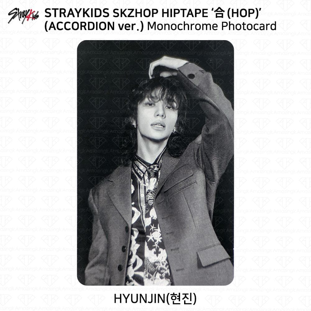 Stray Kids SKZHOP HIPTAPE HOP Accordion Official Photocard Unit Monochrome Hyunjin- Accordion ver #3