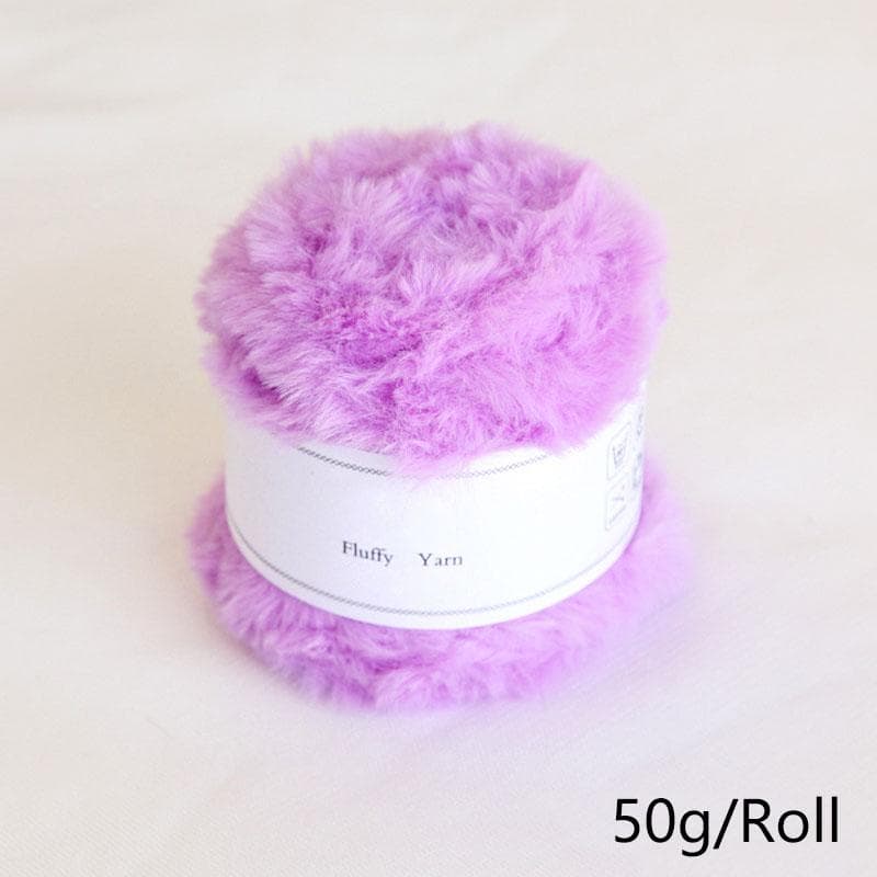 50g/Roll Hand Knitting Wool Yarn Faux Fur Mink Yarn Crochet Weaved Thread Fluffy Colorful