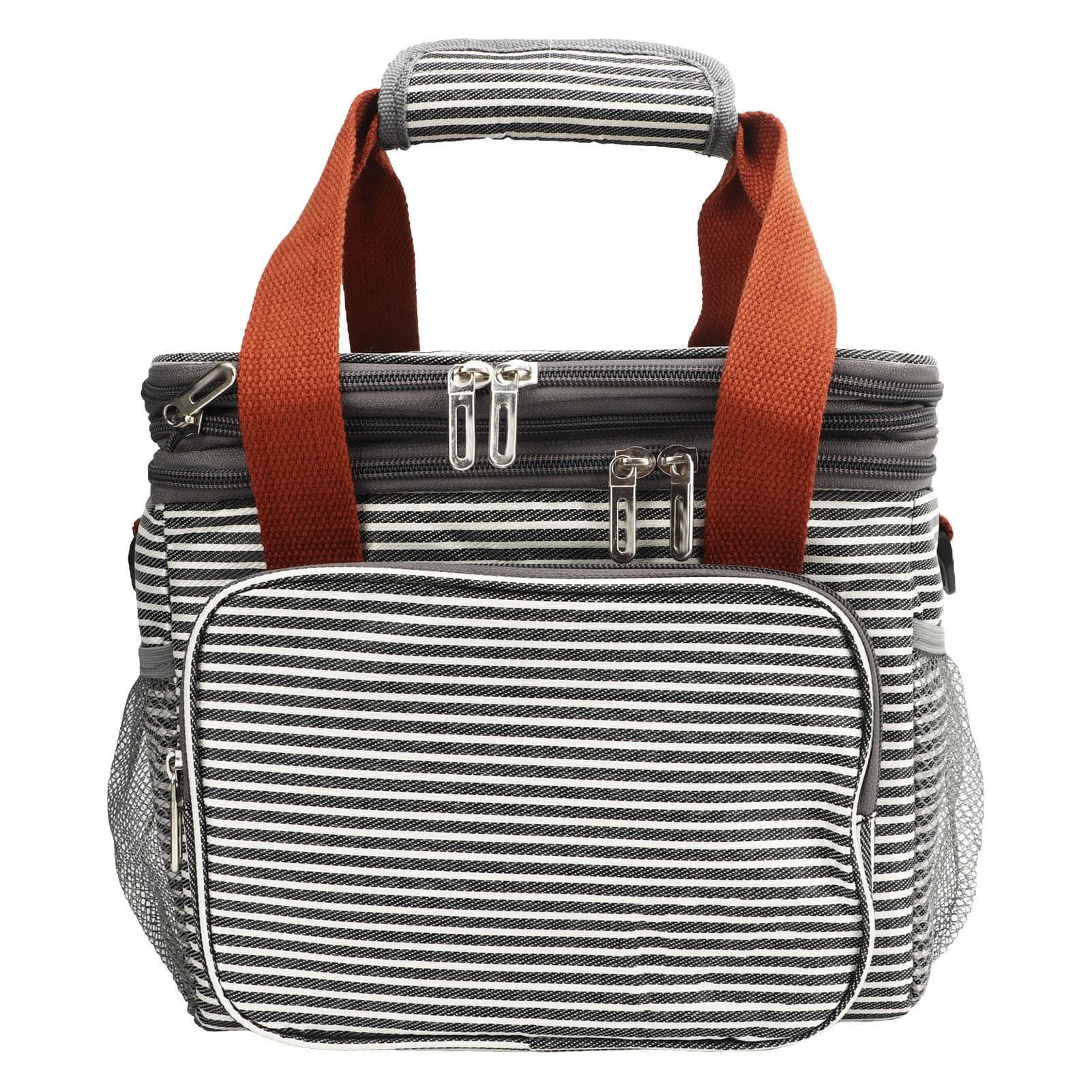 Portable Cooler Bag Double Layer Large Capacity Waterproof Leakproof Insulated Lunch Box for