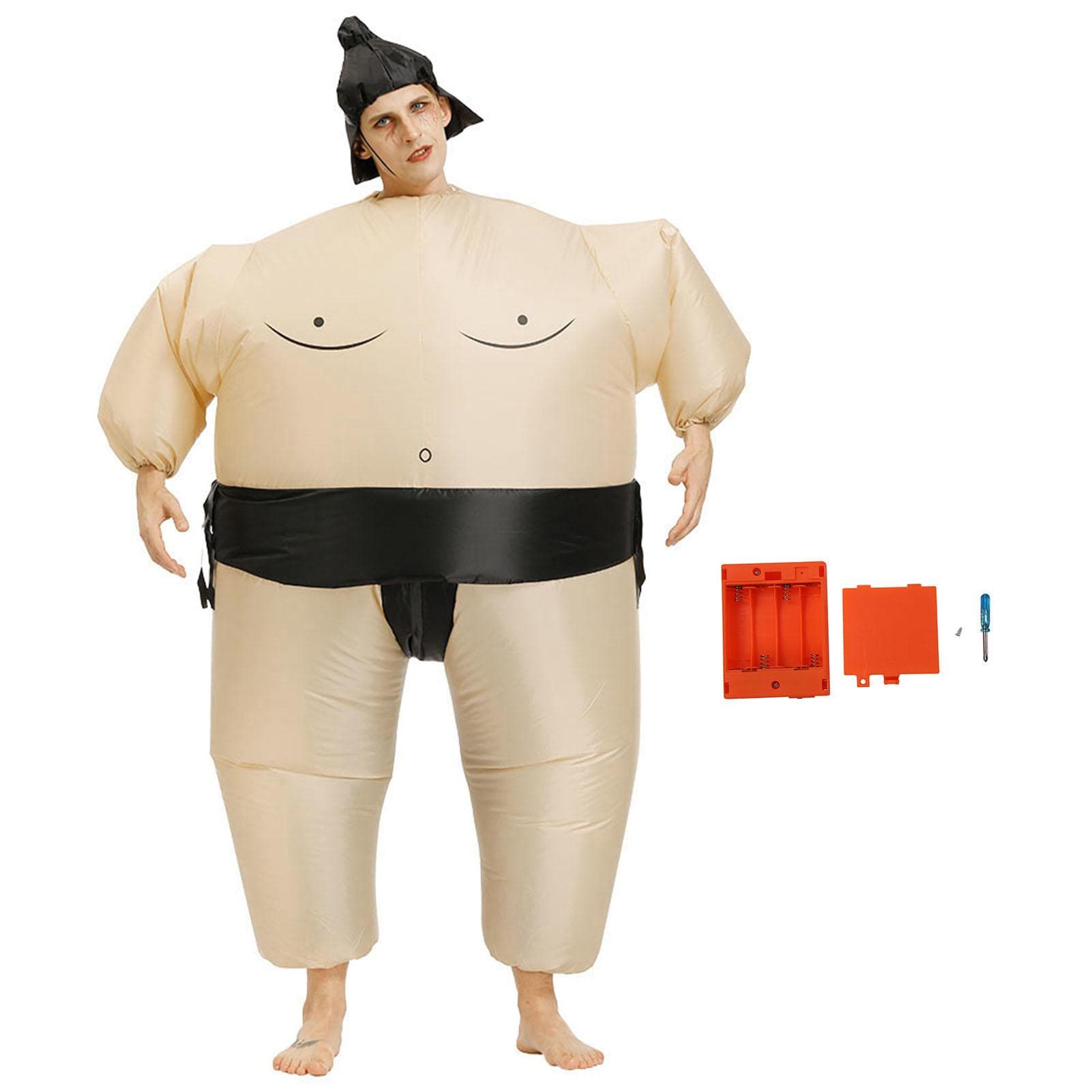 Inflatable Wrestler Suits Waterproof Lightweight Reusable Funny Blow Up Sumo Wrestler Costume for