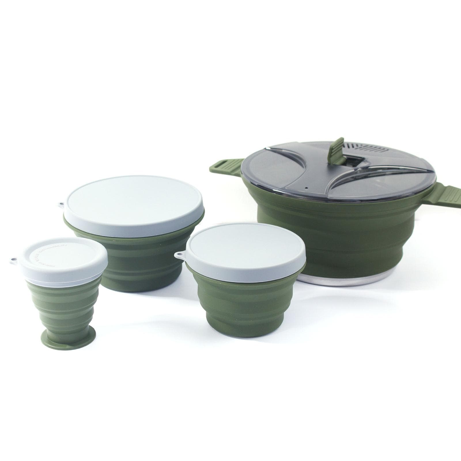 Folding Pot Set Portable Cooking Set Collapsible Cookware Set Outdoor Camping Cookware Set Compact Set 2