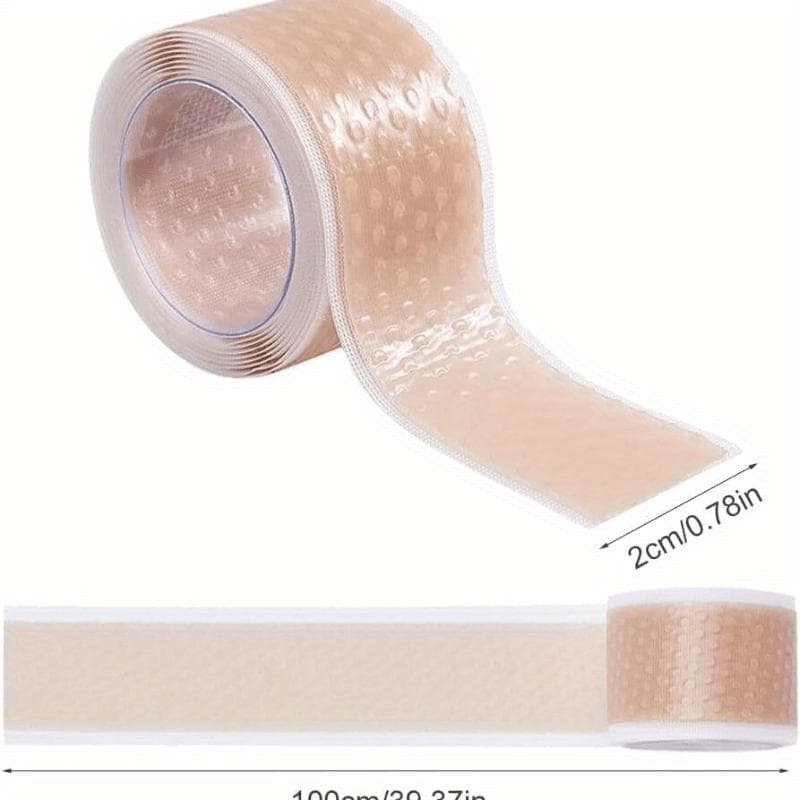 Silicone Gel Blister Bandages Transparent Heel Protector Tape for Foot, Hand & Toe, Shoe Friction Relief, Blister Prevention, Flexible & Breathable 2cm*100cm nude