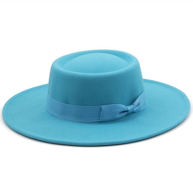 New 8.5CM Wide Brim Fedora Hat Jazz Hat Women Men Classic Felted Hat Panama Solid British Fascinator Women's Felt Hat 56-58CM adjustable