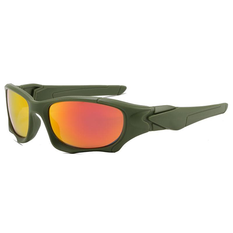 Men's Polarized Tactical Windproof Sunglasses - Military Green, Sports Style Non-Polarized