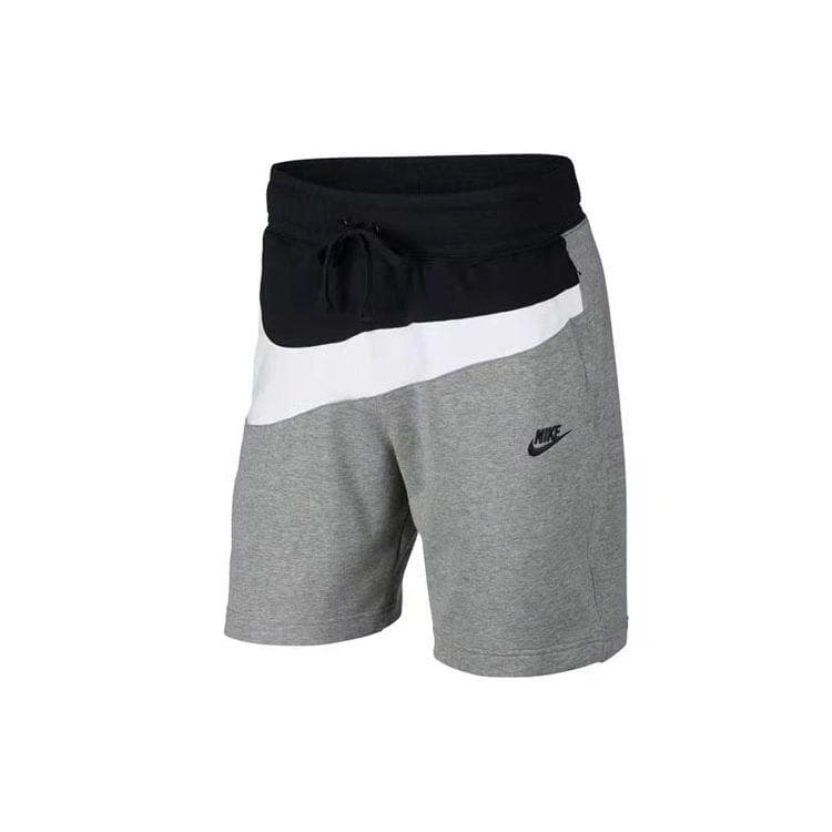 Nike Sport Shorts With Elastic Waist And Large Logo Splicing Men Bottoms Grey AR3162-091 XS