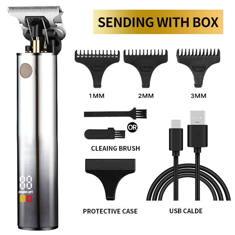 Professional Vintage Hair Clippers and Trimmers Kit, Rechargeable Cordless Haircut & Grooming Set for Men, Beard Trimmer With