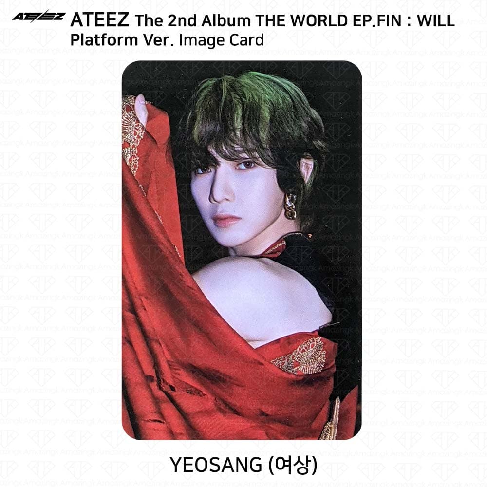 ATEEZ The 2nd Album WORLD EP.FIN WILL Platform Ver. Photocard Polaroid Sticker Yeosang - Image Card