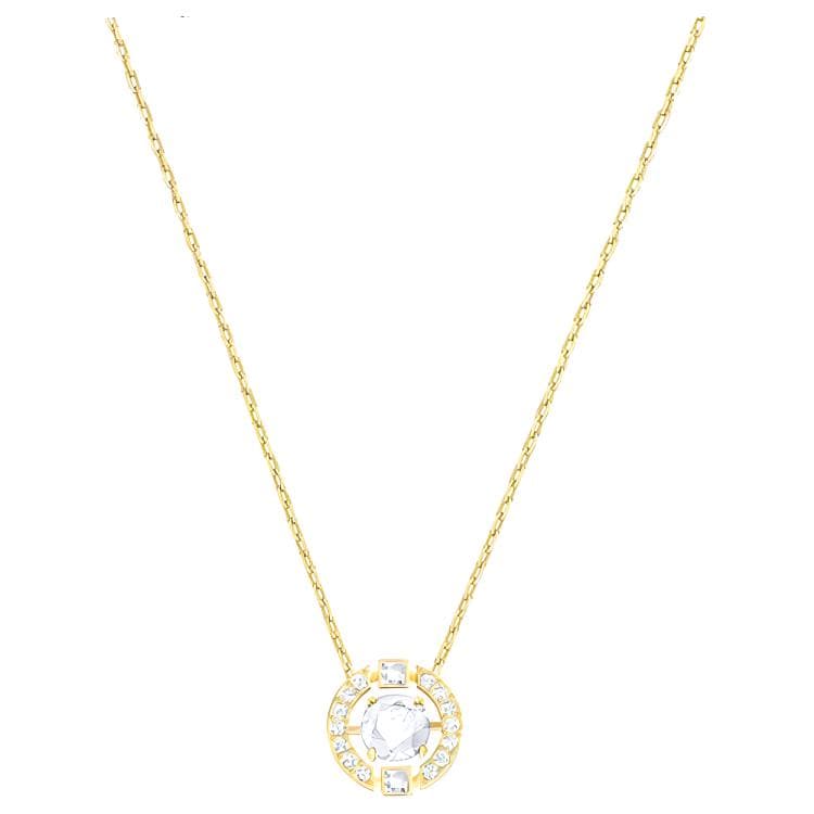 Swarovski Una Beating Heart Crystal Necklace Women necklace White Gold 5284186 Box (Random Color)