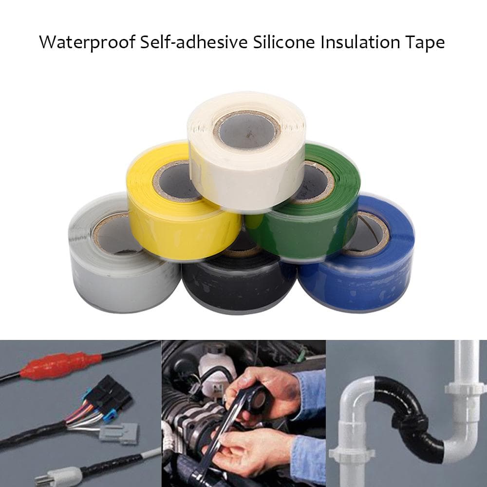 Waterproof Self-adhesive Silicone Rubber Sealing Insulation Repair Tapes For Electrical Cables 3m yellow