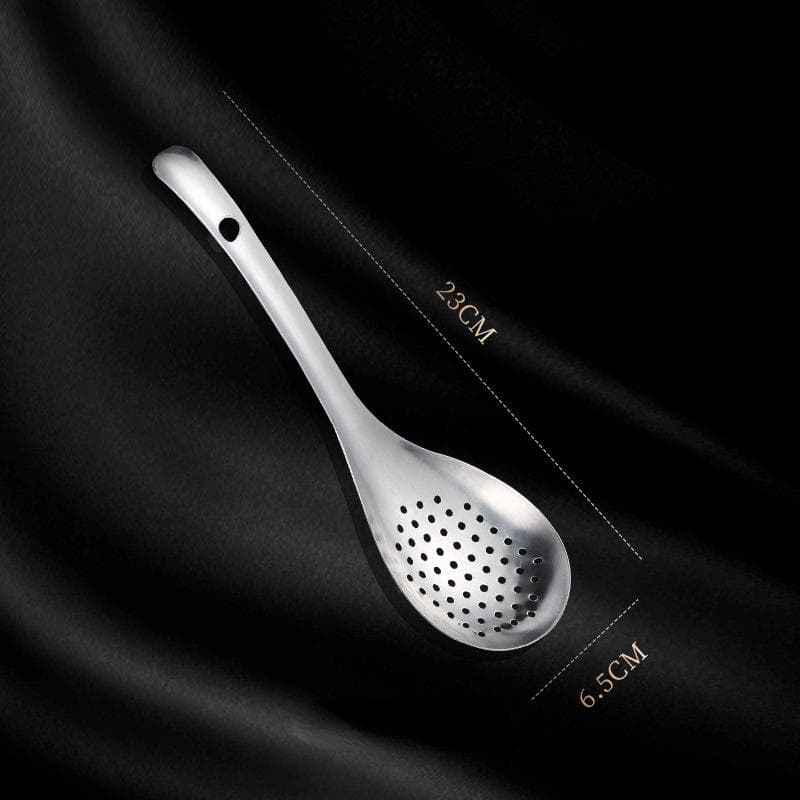 Stainless Steel Strainer Spoon Kitchen Colander Spoon Spoon Filter Strainer Food ScoopPerforated Skimmer Colander