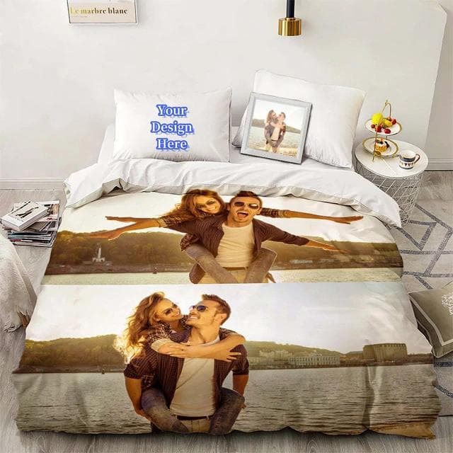 3D Custom Po Bedding Set Interesting Creative Customized Duvet Cover With Pillowcases Twin Full Queen King Size Dropshipping Eu-Sk220x260cm