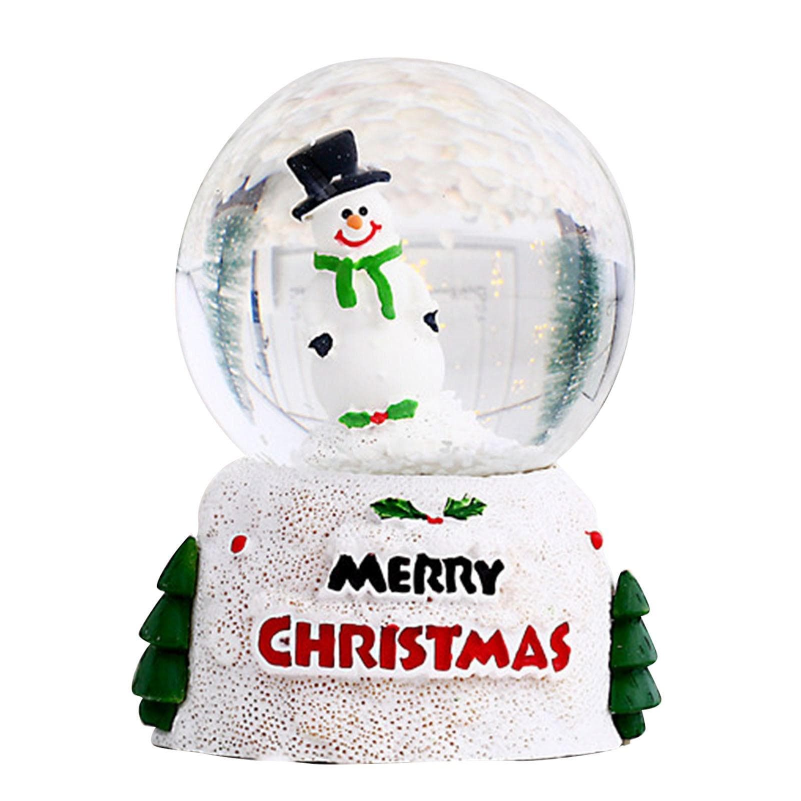 Christmas Glowing Crystal Ball English Glass Ball Desktop Ornaments Christmas Eve Children Gift