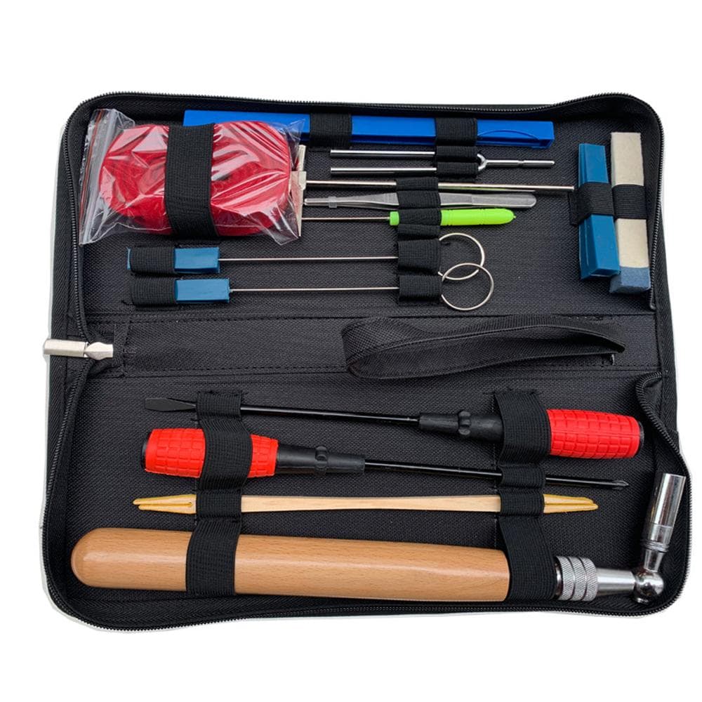 Professional Piano Tuning Kit 16Pcs Piano Tuner Tool Set Including Tuning Wrench Lever Felt Piano multicolour