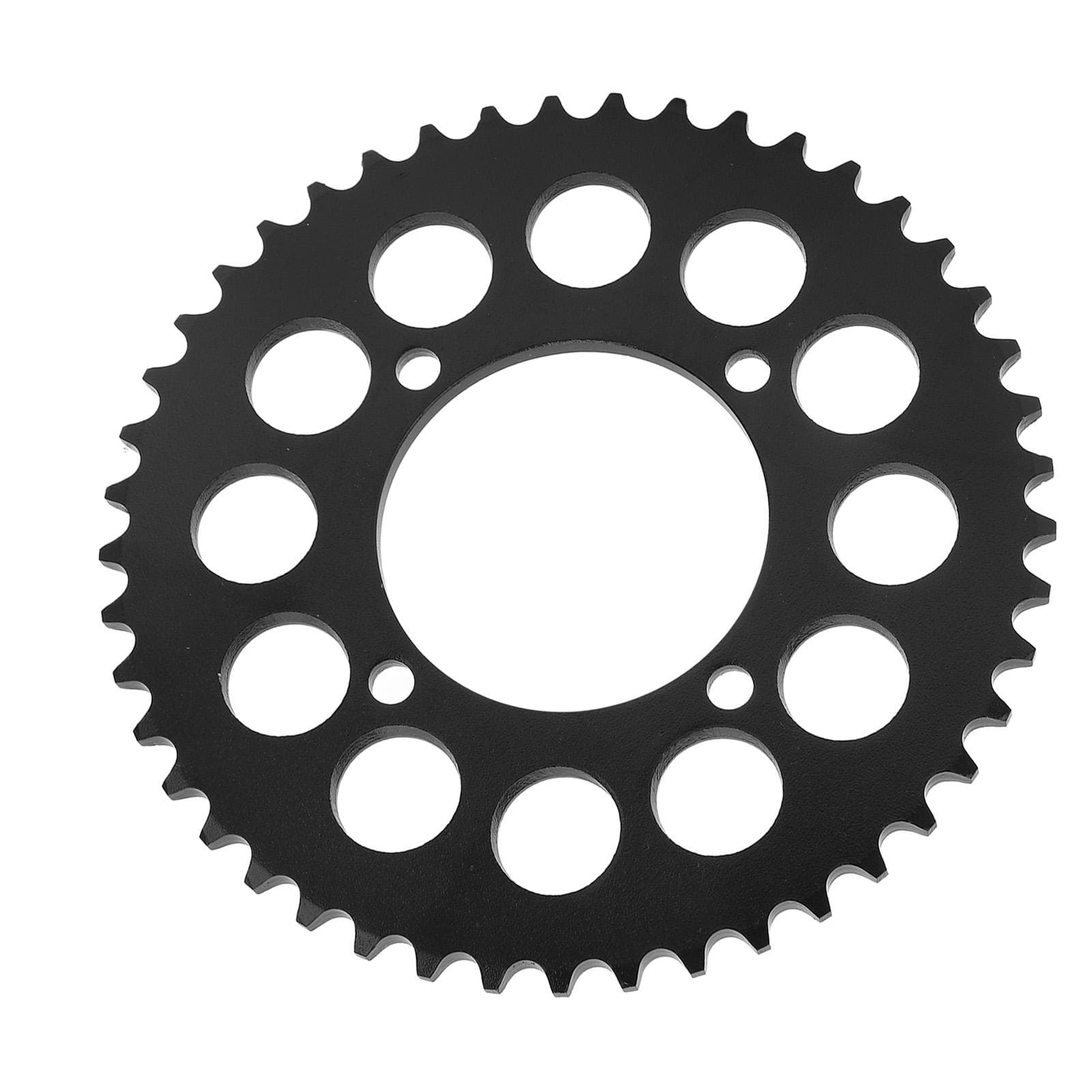 420 45T Motorcycle Rear Sprocket Steel Black 12 Round Holes Chain Sprocket Cog for Karts ATV
