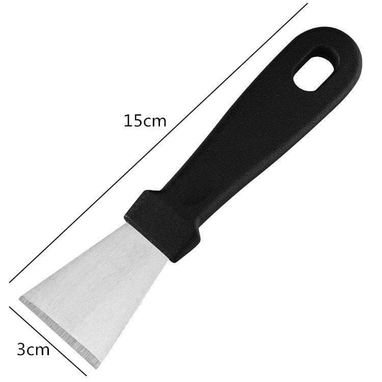 Oil Fume Shovel Straight Head Stainless Steel Pot Bottom Small Spatula Kitchen Tool De-icing Shovel Multi-functional Scraper Oil Cleaning Shovel