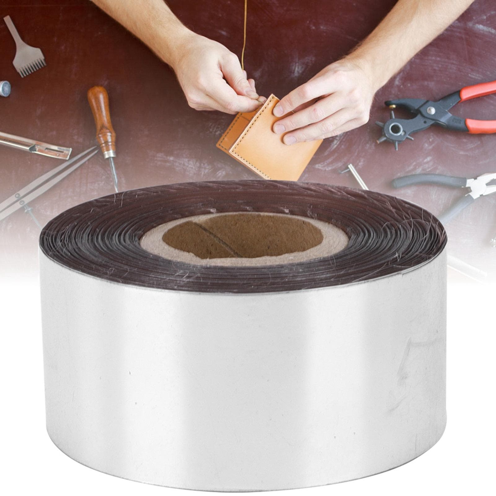 Hot Stamping Foil Paper Leather Cloth Package Box DIY Decoration Accessories 3cm Width 120 Meters silver