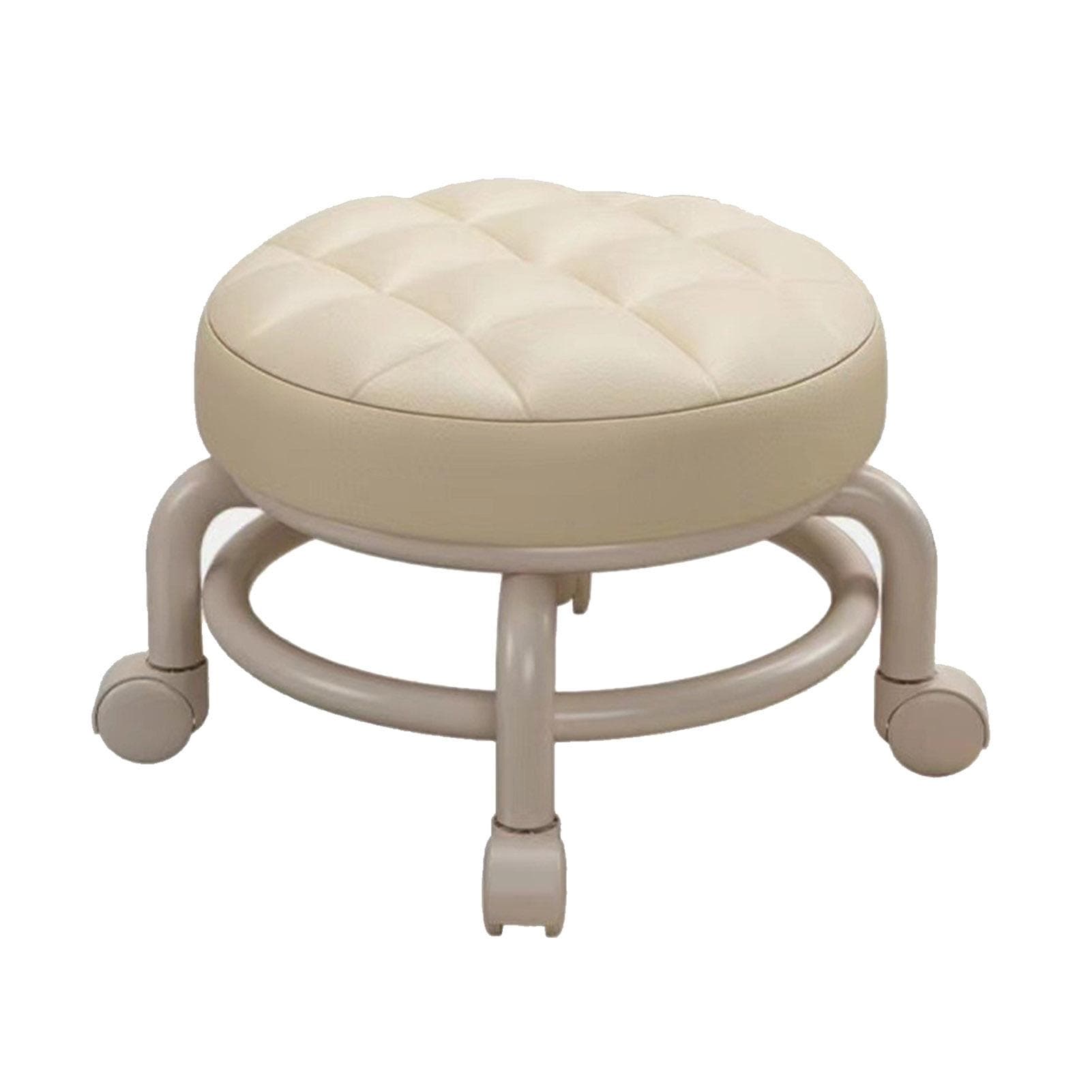Low Rolling Stool Comfortable Heavy Duty Sturdy 360 Degree Rotating Multifunctional Round Stool