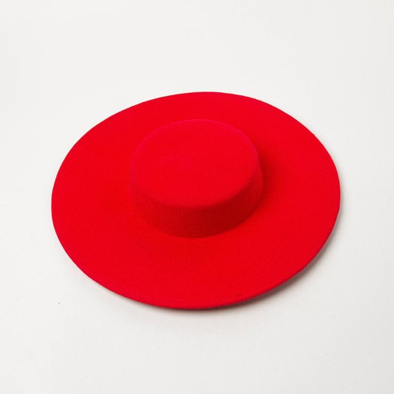 Model Show Fashion Winter Ins Chic Wool Simplicity Lady Fedoras Hat Cap Women Leisure Hat M