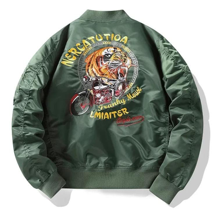 Men 'S Jacket Autumn Air Force Bomber Jacket Men 'S Embroidery Baseball Uniform Casual Jacket XL