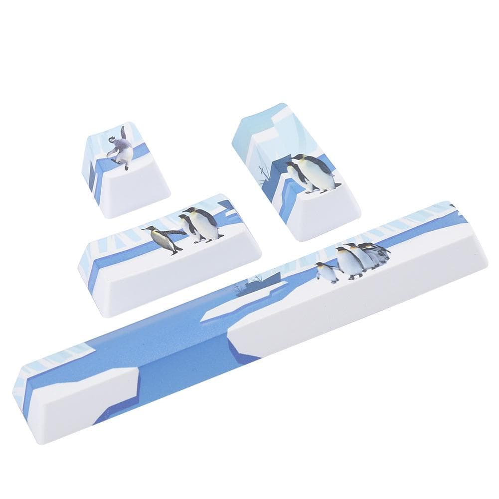 Penguins Pattern Keycaps Kit SpaceEScEnterNumpad Enter Key Cap for Mechanical Keyboard(Penguins