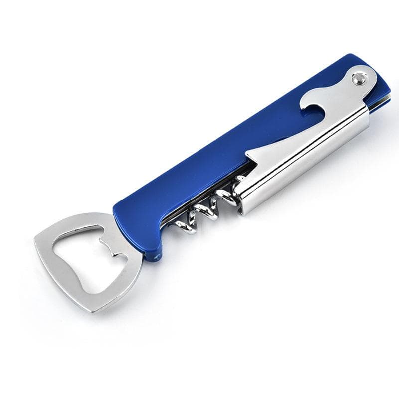 Portable Beer Can Opener Wine Bottle Opener Restaurant Gift Kitchen Tool Birthday Gift Party Supplies Integrated Lid Opener 1pc blue