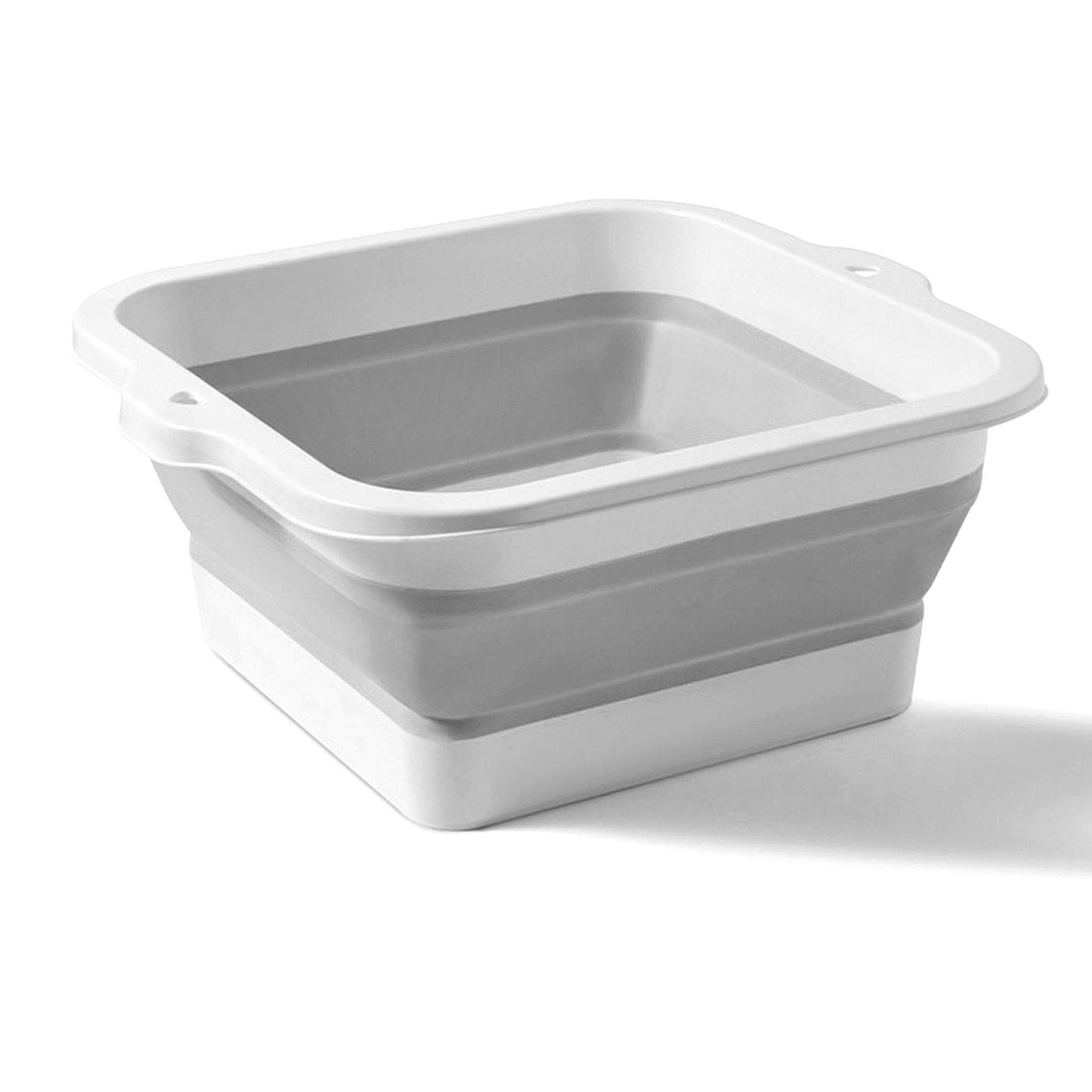 Foldable Foot Bath Basin Multipurpose Large Capacity Eco Friendly Silicone Folding Foot Soaking gray