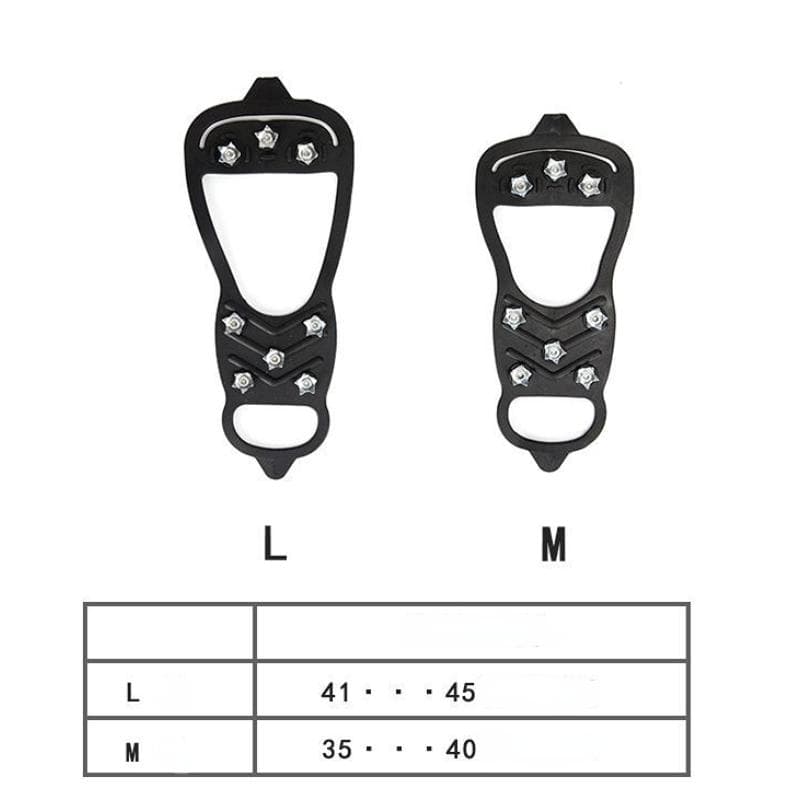 8 Studs Anti-Skid Ice Gripper Spike Winter Climbing Anti-Slip Snow Spikes Grips Cleats Over Shoes Covers outdoor crampones L EUR(41-45)