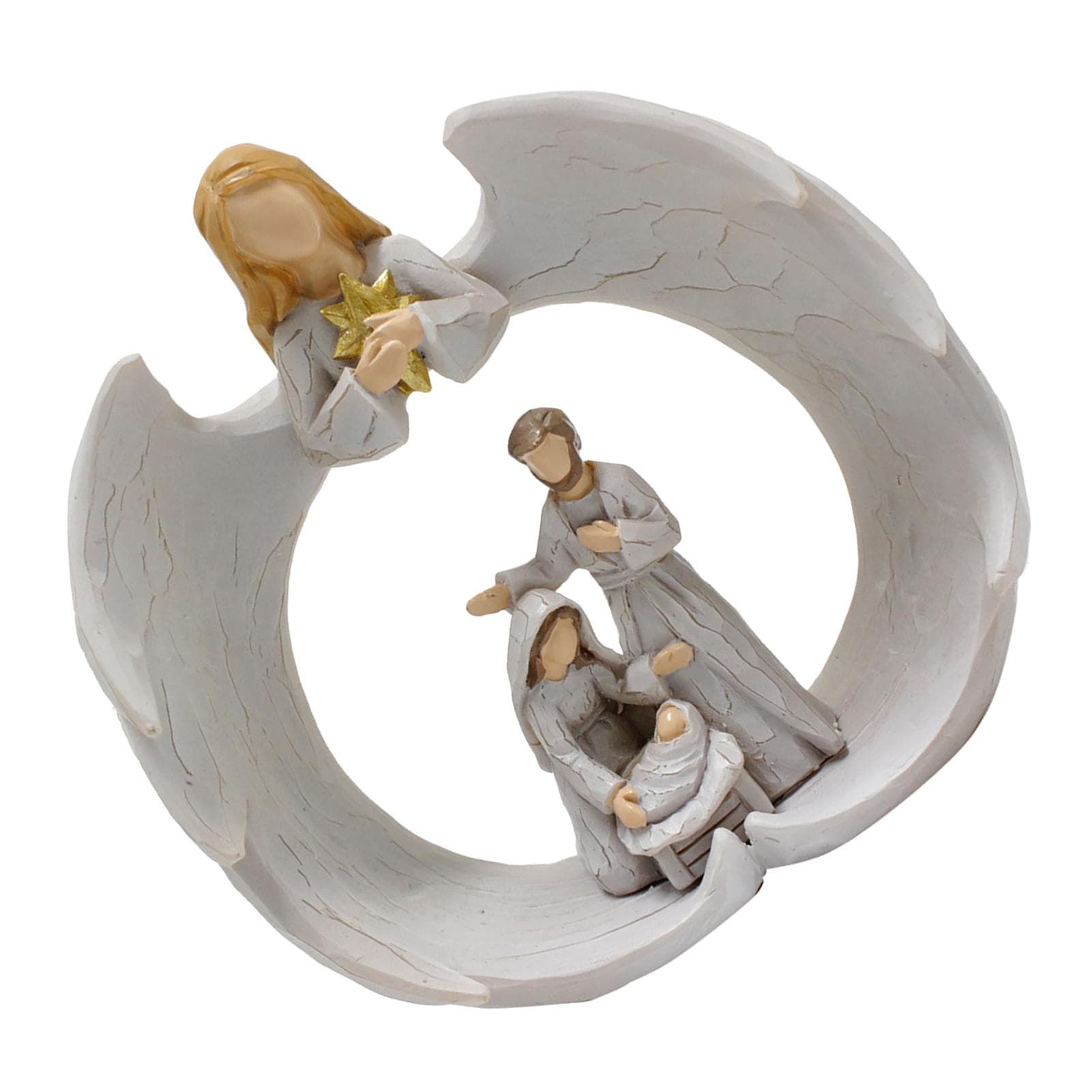 Praying Angel Statue Synthetic Resin Decorative Angel Wing Figurine Home Decor Gift
