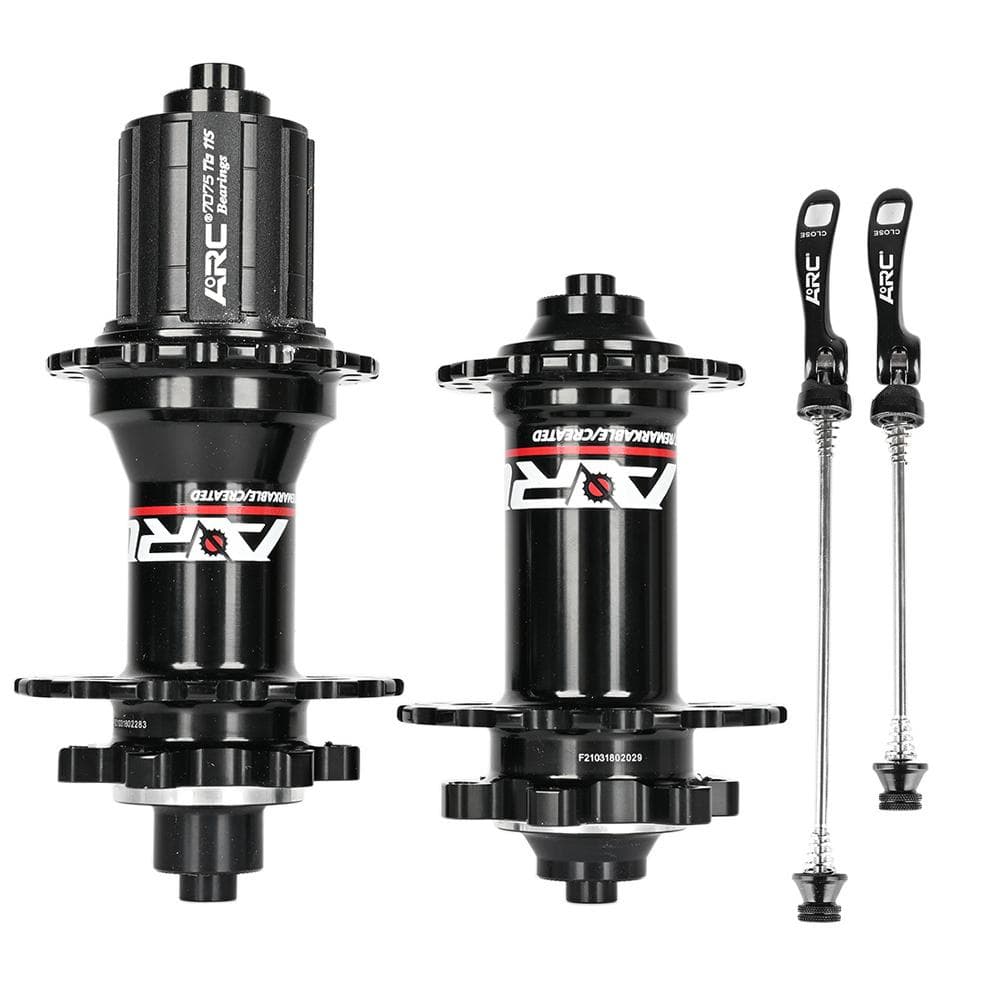 1 Pair MTB Bike Hub Front Rear HG 8-11 Speed 4 Claws 36 Holes Disc Brake Hubs with Quick Release 32 Holes black
