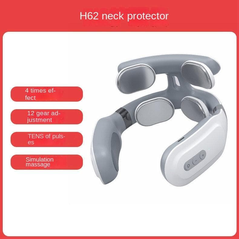 Cervical Massager 2-head Neck Protector Multifunctional Household Pulse Hot Compress Intelligent Electric Neck Massager